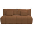 BOXSPRINGSOFA in Chenille Rostfarben  - Rostfarben/Schwarz, MODERN, Kunststoff/Textil (210/72/105cm) - Cantus