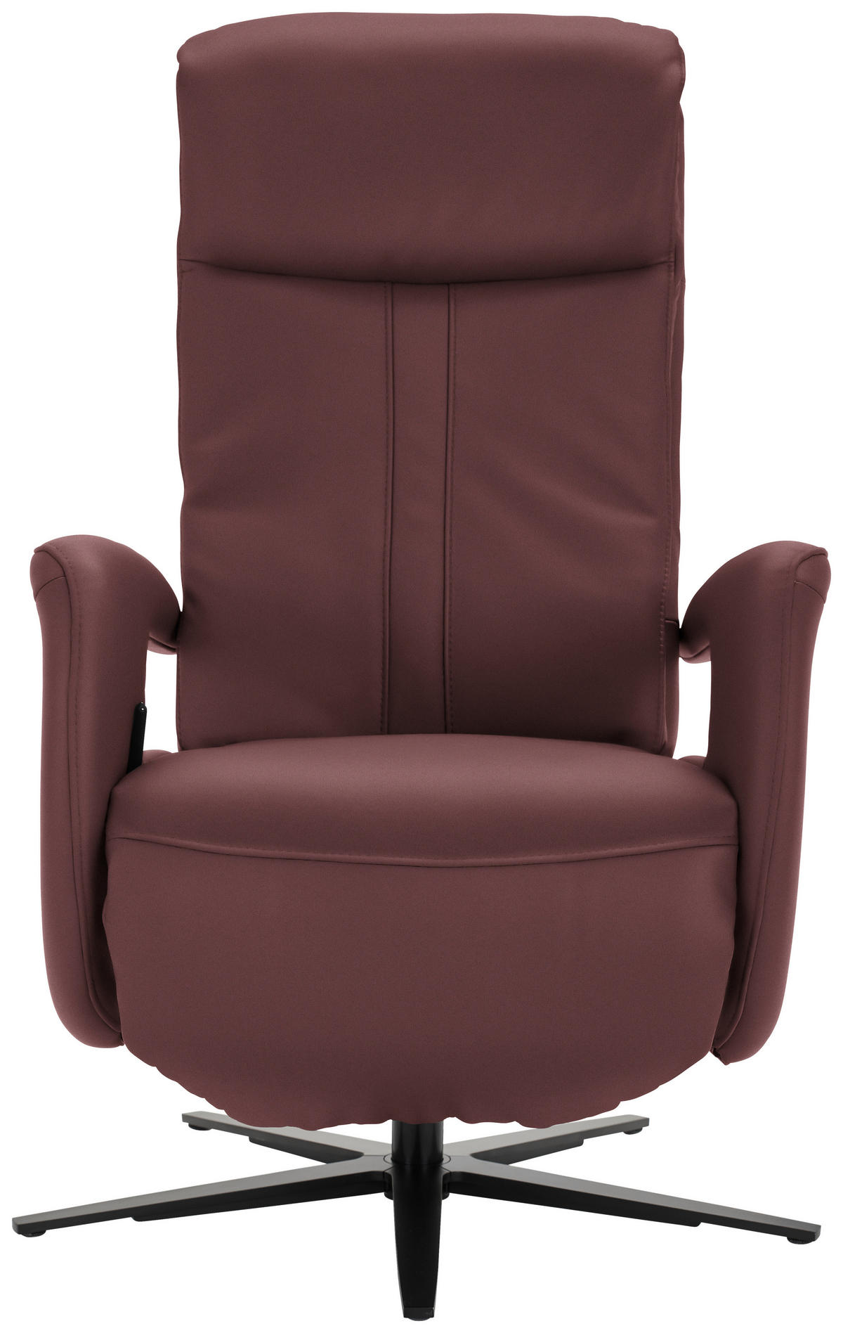 RELAXSESSEL in Leder Weinrot  - Weinrot/Schwarz, Design, Leder/Metall (71/112/83cm) - Dieter Knoll