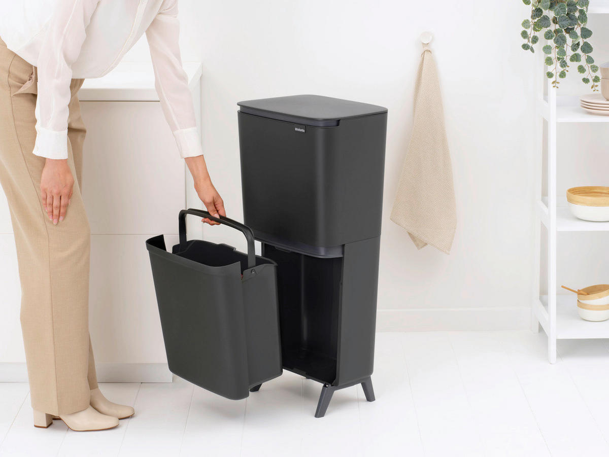 ODPADKOVÝ KOŠ  20+25 l - tmavě šedá, Basics, plast (28/88,3/41,9cm) - Brabantia
