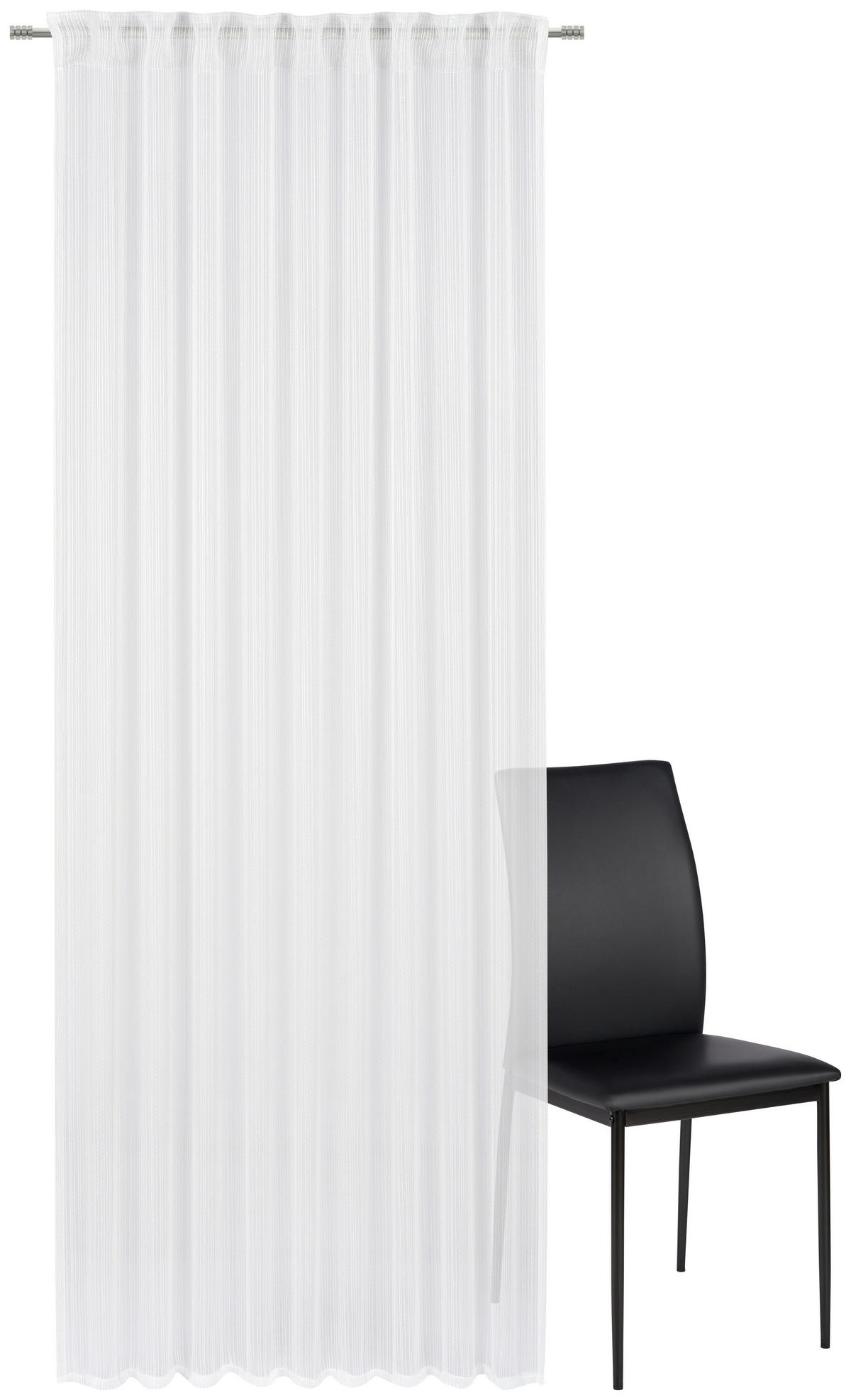 KOMBINIRANA ZAVESA  prosojno   140/245 cm  - bela, Basics, tekstil (140/245cm) - Esposa