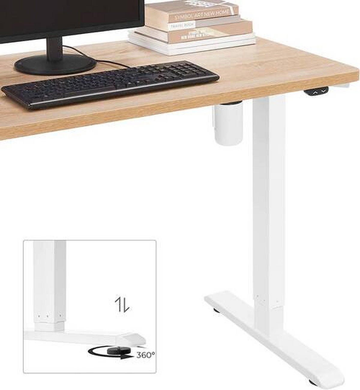 SCHREIBTISCHBEINE  in  - Weiß, Basics, Metall (115-147/71-112/60cm) - Boxxx