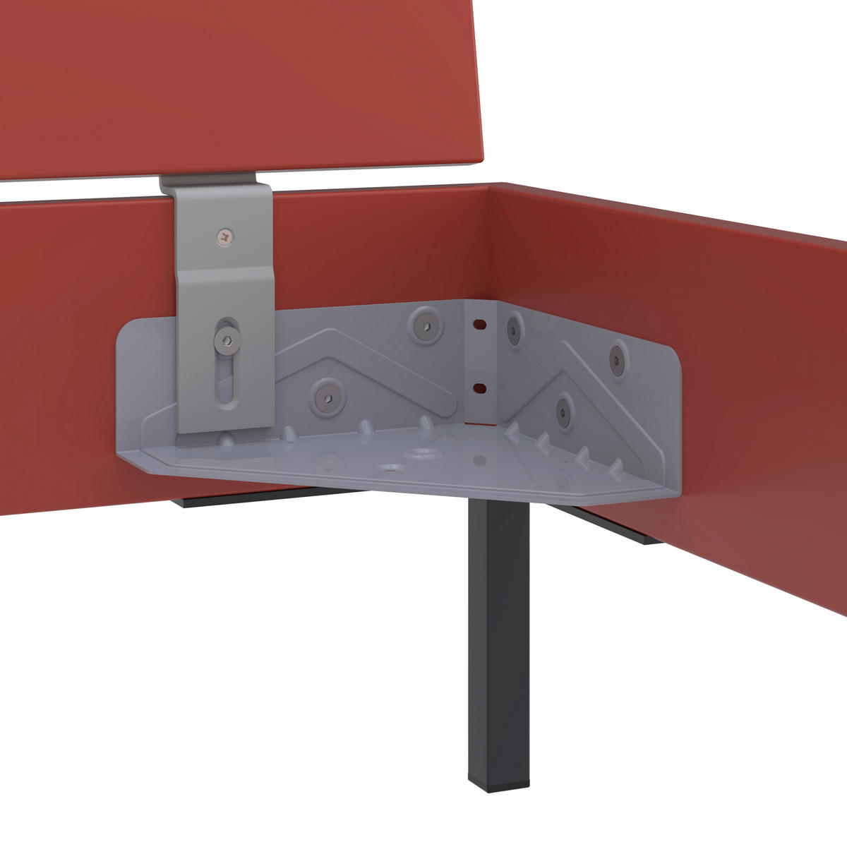 BETT Primolar 120/200 cm Koralle  - Koralle/Schwarz, Design, Metall (120/200cm) - Xora