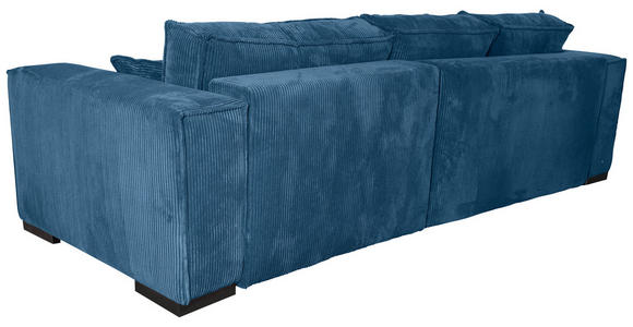 ECKSOFA Blau Cord - Blau/Braun, KONVENTIONELL, Holz/Textil (230/190cm) - Carryhome