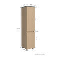 MIDISCHRANK 30/131/35 cm  - Sandfarben/Eichefarben, KONVENTIONELL, Holzwerkstoff/Kunststoff (30/131/35cm) - Xora