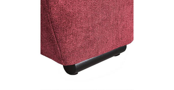 BIGSOFA in Flachgewebe Bordeaux  - Bordeaux/Schwarz, KONVENTIONELL, Holz/Textil (280/67/120cm) - Carryhome