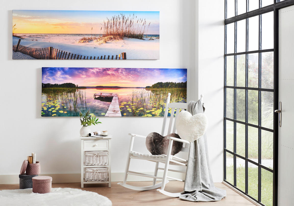 KEILRAHMENBILD Strand & Meer 180/60 cm  - Multicolor, LIFESTYLE, Holz/Papier (180/60cm) - Euroart