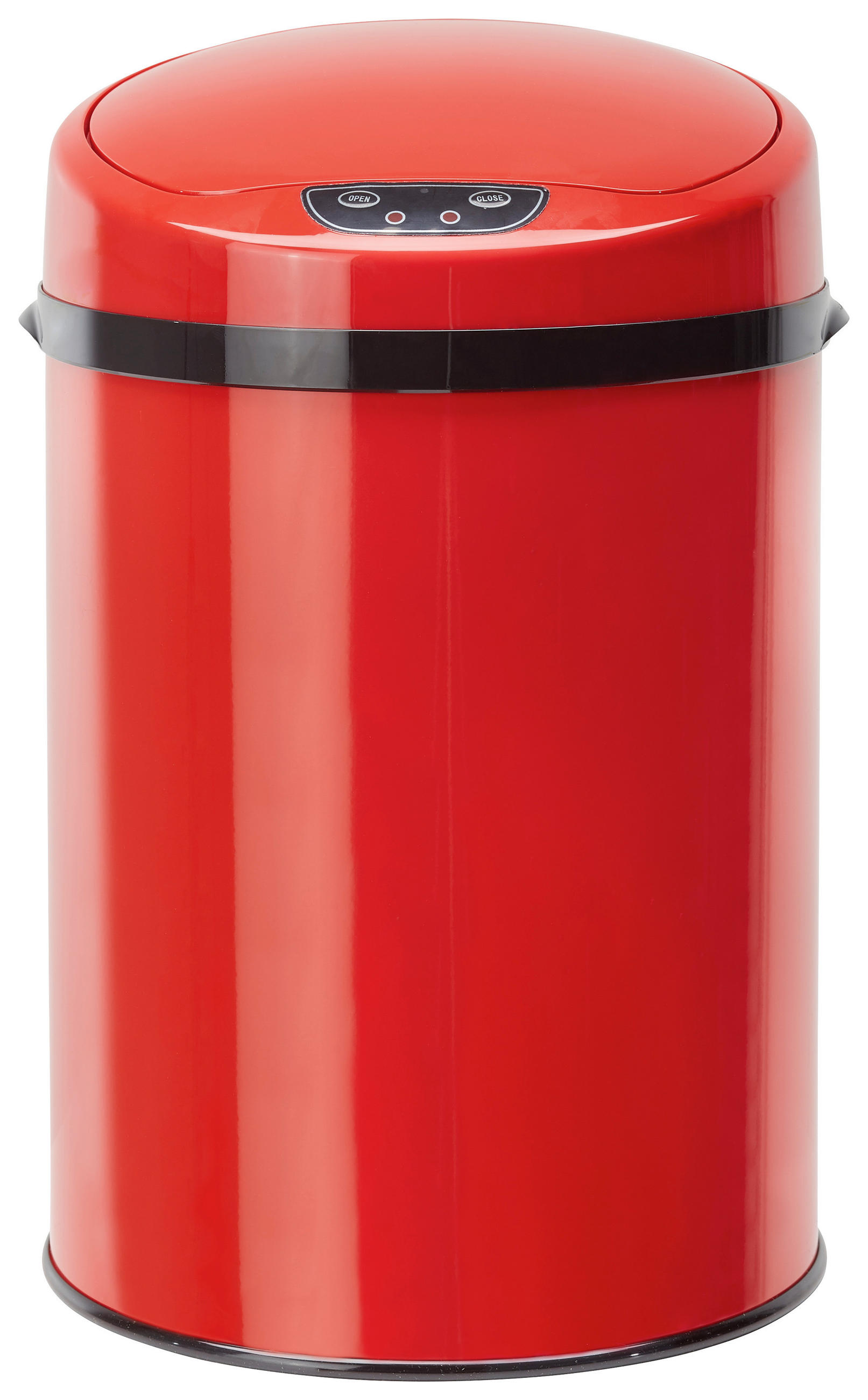 ABFALLEIMER 9 L  - Rot/Schwarz, KONVENTIONELL, Kunststoff/Metall (24,5/37,5cm) - Echtwerk
