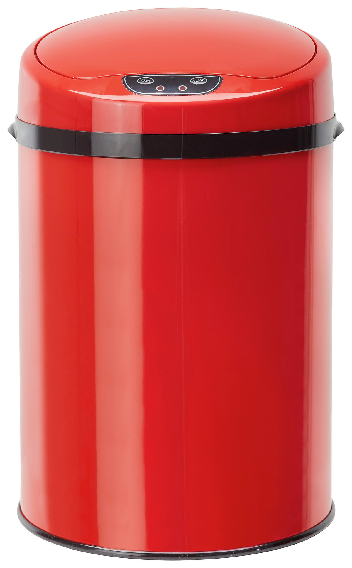 ODPADKOVÝ KÔŠ  9 l - čierna/červená, Konventionell, kov/plast (24,5/37,5cm) - Echtwerk