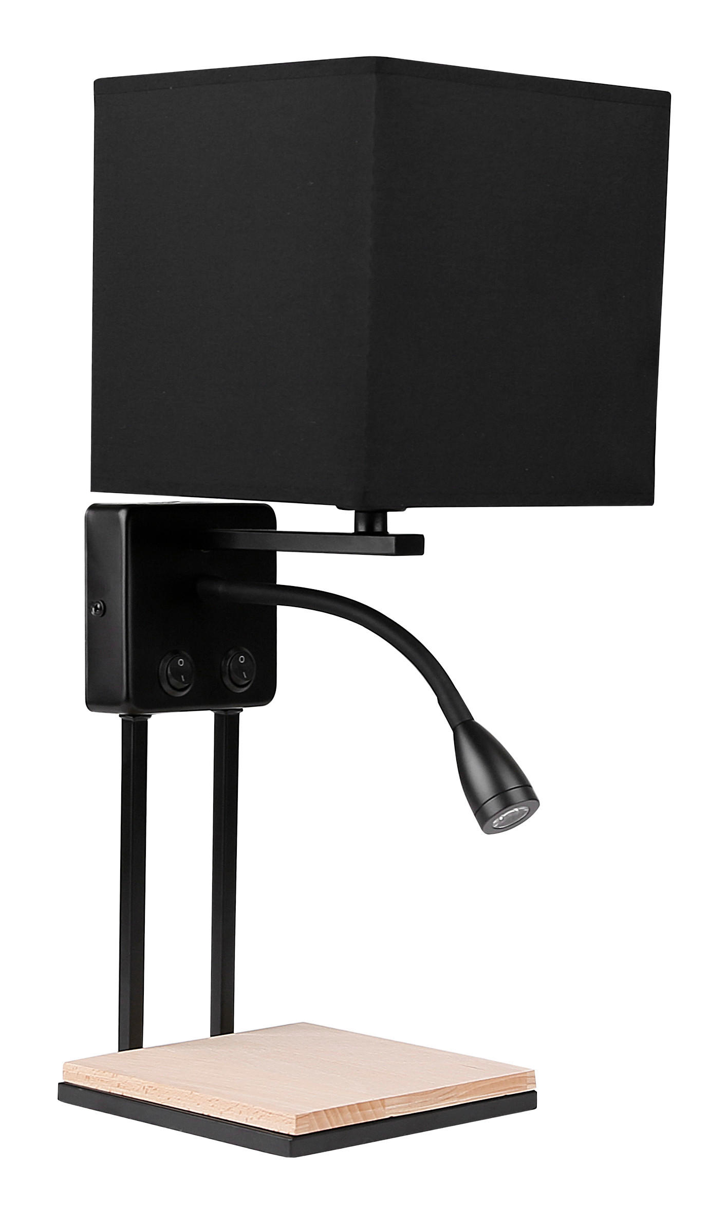 WANDLEUCHTE 45/24/18,5 cm   - Schwarz, KONVENTIONELL, Metall (45/24/18,5cm)