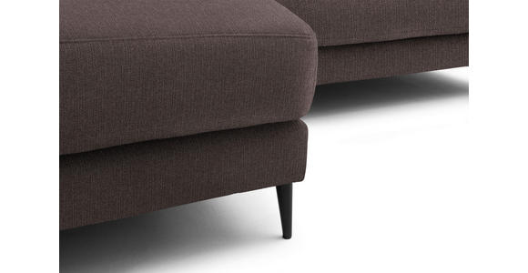 ECKSOFA  in Flachgewebe Hellbraun  177/253 cm  - Hellbraun/Schwarz, Design, Textil/Metall (177/253cm) - Dieter Knoll