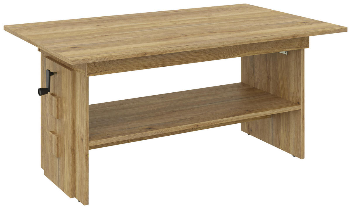 COUCHTISCH 110-140/65/51,5-61,5 cm rechteckig Eichefarben  - Eichefarben, KONVENTIONELL, Holzwerkstoff (110-140/65/51,5-61,5cm) - Xora