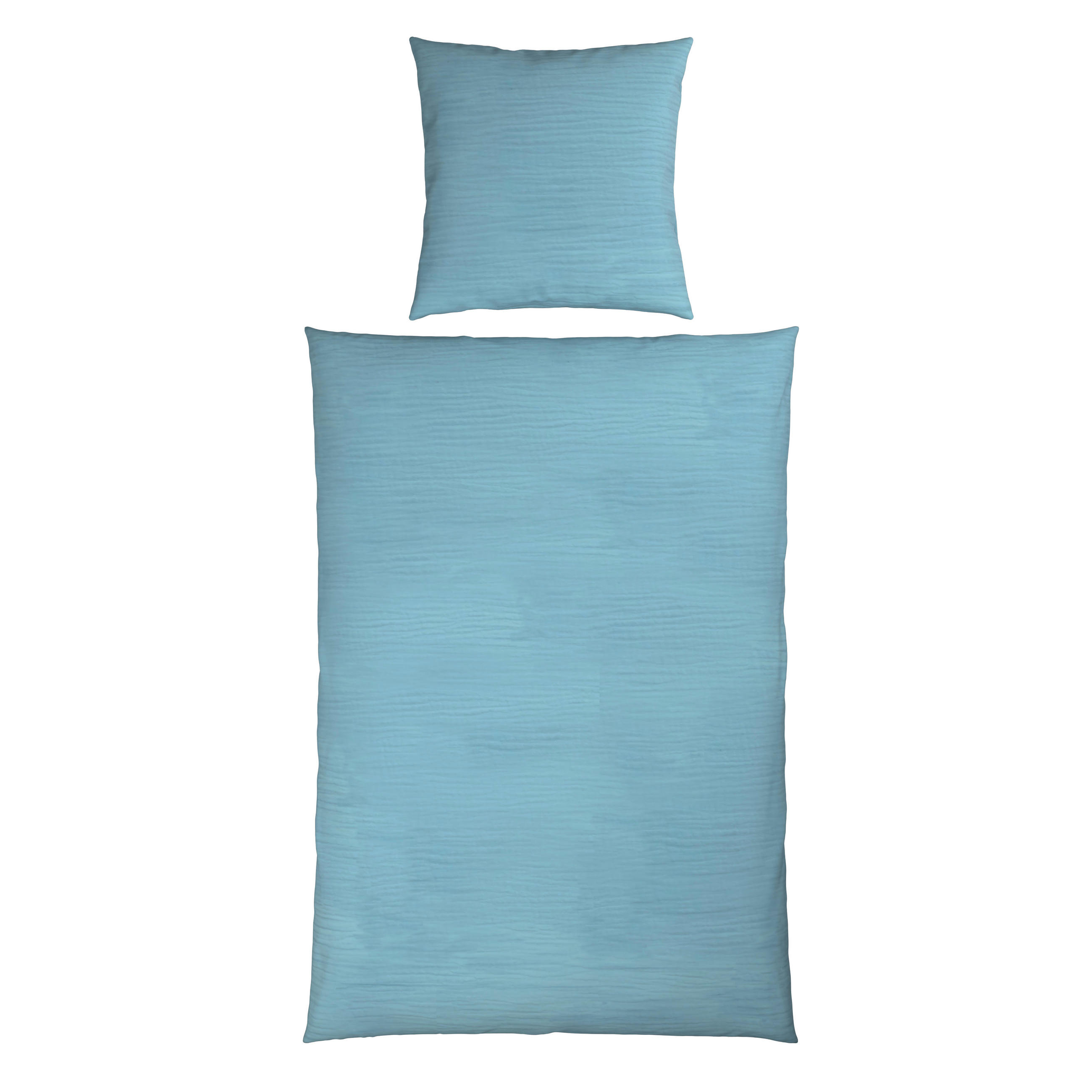 BETTWÄSCHE Musselin 135/200 cm  - Hellblau, Textil (135/200cm) - Novel