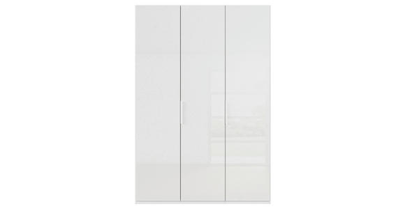 DREHTÜRENSCHRANK 151/223/61 cm,  in Weiß, 3-türig  - Weiß, Basics, Glas/Holzwerkstoff (151/223/61cm) - Novel