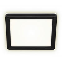 AUßENDECKENLEUCHTE   - Schwarz, Design, Kunststoff (19/19/2,8cm)