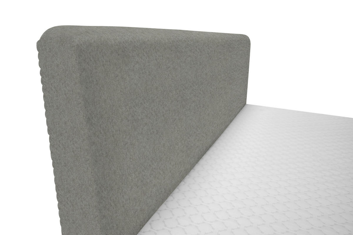 BOXBETT 160/200 cm  in Hellgrau  - Hellgrau/Schwarz, Design, Holz/Holzwerkstoff (160/200cm) - Xora