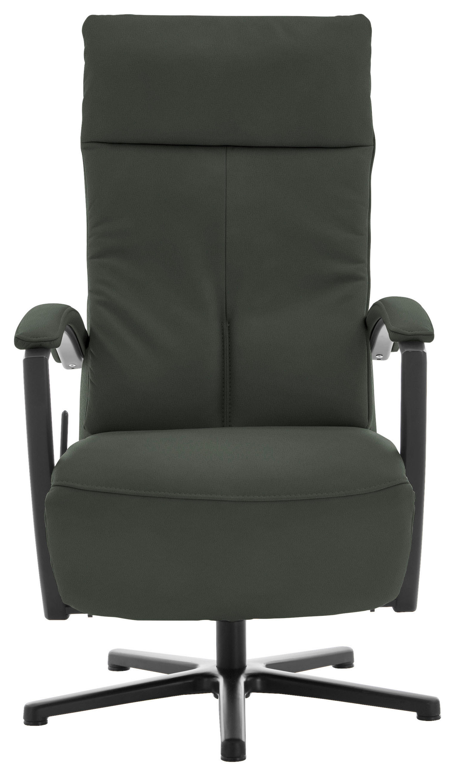 RELAXSESSEL in Leder Dunkelgrün  - Dunkelgrün/Schwarz, Design, Leder/Metall (76/112/83cm) - Beldomo Speed