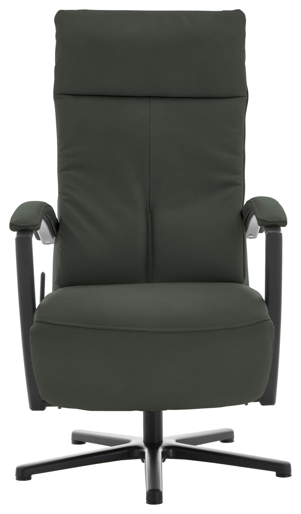 RELAXSESSEL in Leder Dunkelgrün  - Dunkelgrün/Schwarz, Design, Leder/Metall (76/112/83cm) - Beldomo Speed