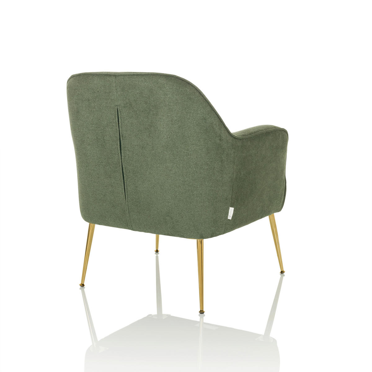 LOUNGEFÅTÖLJ  - grön, Modern, metall/textil (70/82/66cm) - MID.YOU