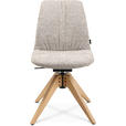 STUHL  in Webstoff Holz, Textil  - Eichefarben/Creme, Design, Holz/Textil (46/82,5-85,25/55cm) - Johann Jakob