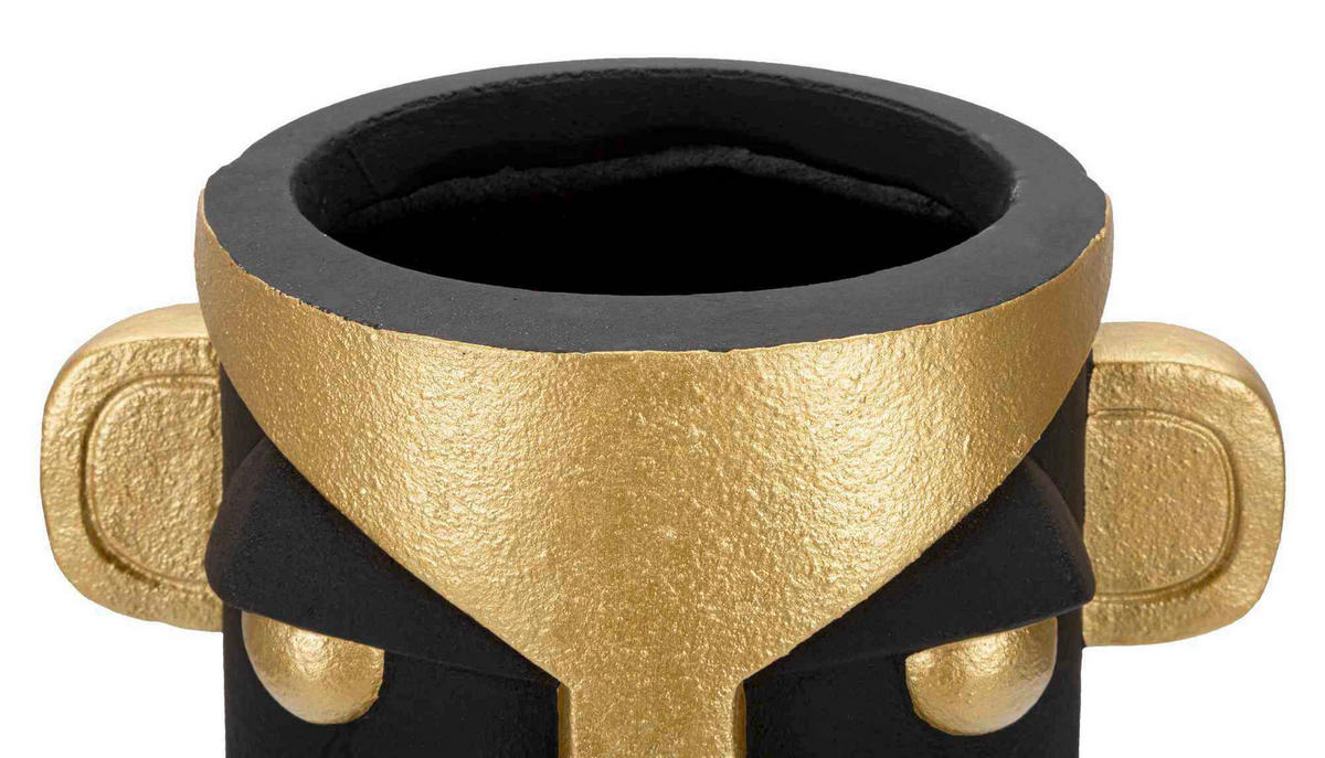 Vase Tribal C  - Goldfarben/Schwarz, Basics, Kunststoff (30/40/23.5cm)