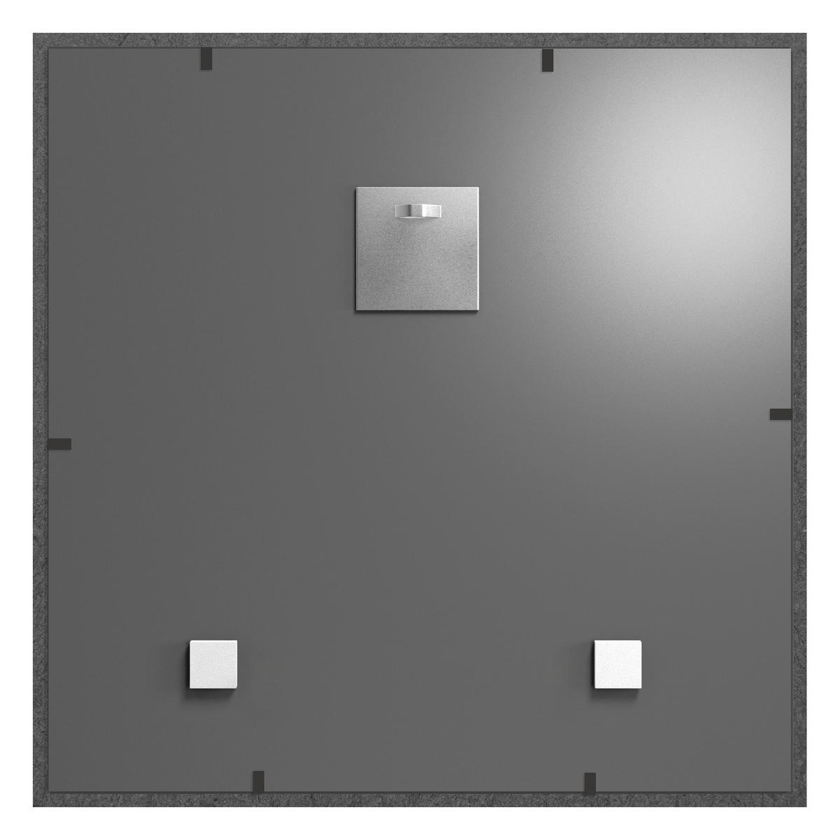 DEKOSPIEGEL  50/50 cm   in quadratisch  - Schwarz, Basics, Glas/Holz (50/50cm)