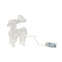 LED DÍSZLÁMPA - áttetsző/fehér, Lifestyle, műanyag/fém (13/20cm) - X-Mas