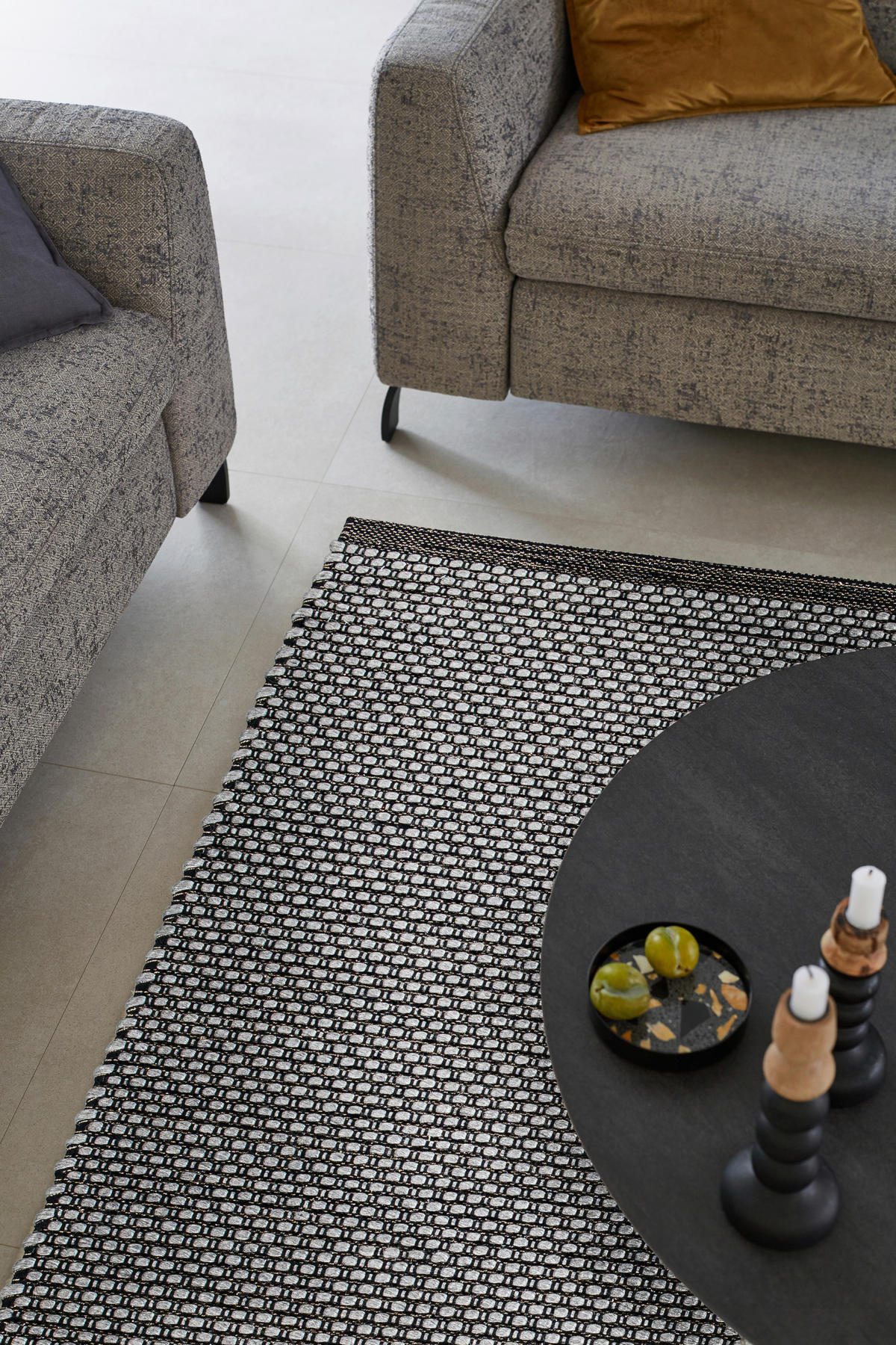 HANDWEBTEPPICH 200/300 cm  - Anthrazit, Design, Textil (200/300cm) - Schöner Wohnen