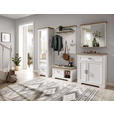 GARDEROBENBANK  in 93/49/41 cm  - Eichefarben/Beige, ROMANTIK / LANDHAUS, Textil/Metall (93/49/41cm) - Landscape