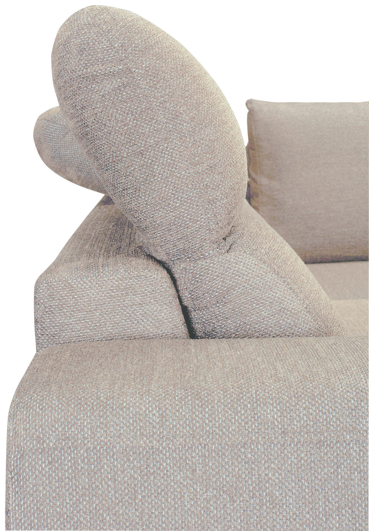 ECKSOFA Beige Chenille  - Beige/Schwarz, KONVENTIONELL, Textil/Metall (266/185cm) - Carryhome