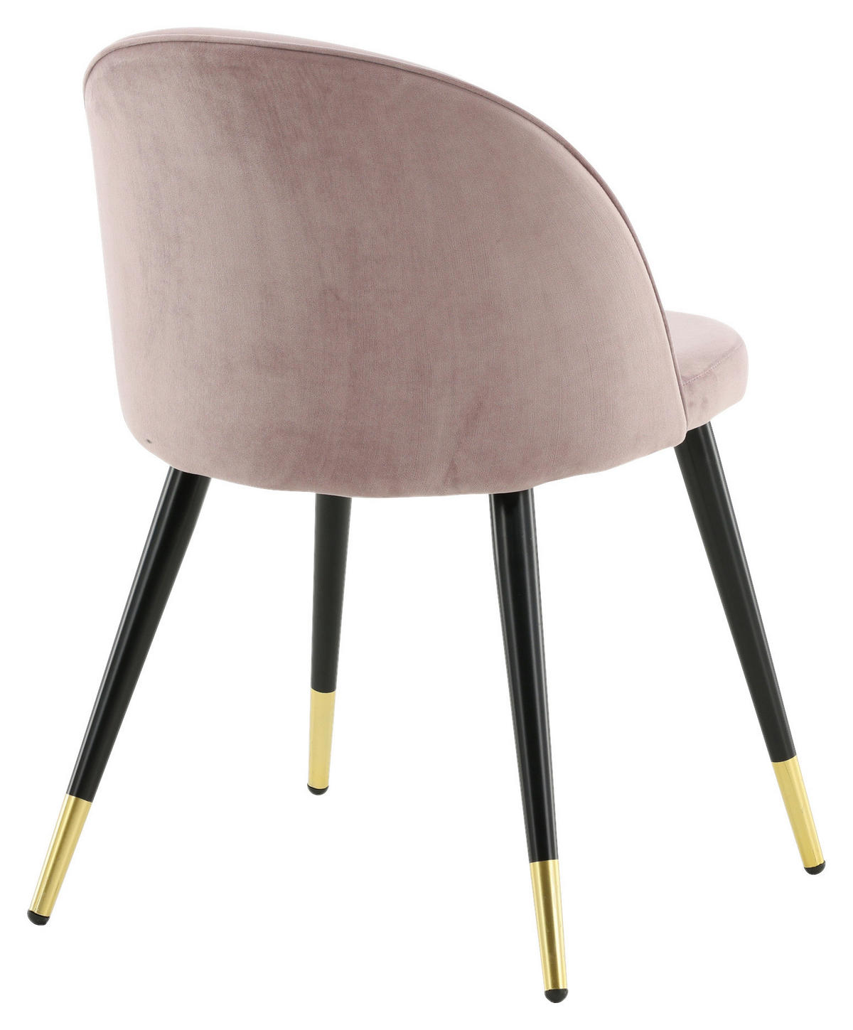STUHL-SET 2 Stück  in Stahl Velours  - Pink/Messingfarben, Design, Textil/Metall (57/76.5/50cm) - Livetastic