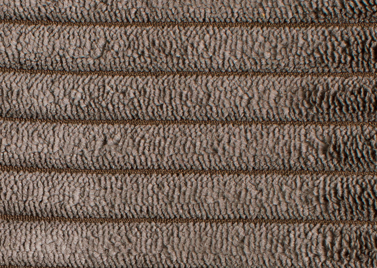 ECKSOFA in Cord Graubraun  - Graubraun/Schwarz, Design, Textil/Metall (242/313cm) - Xora