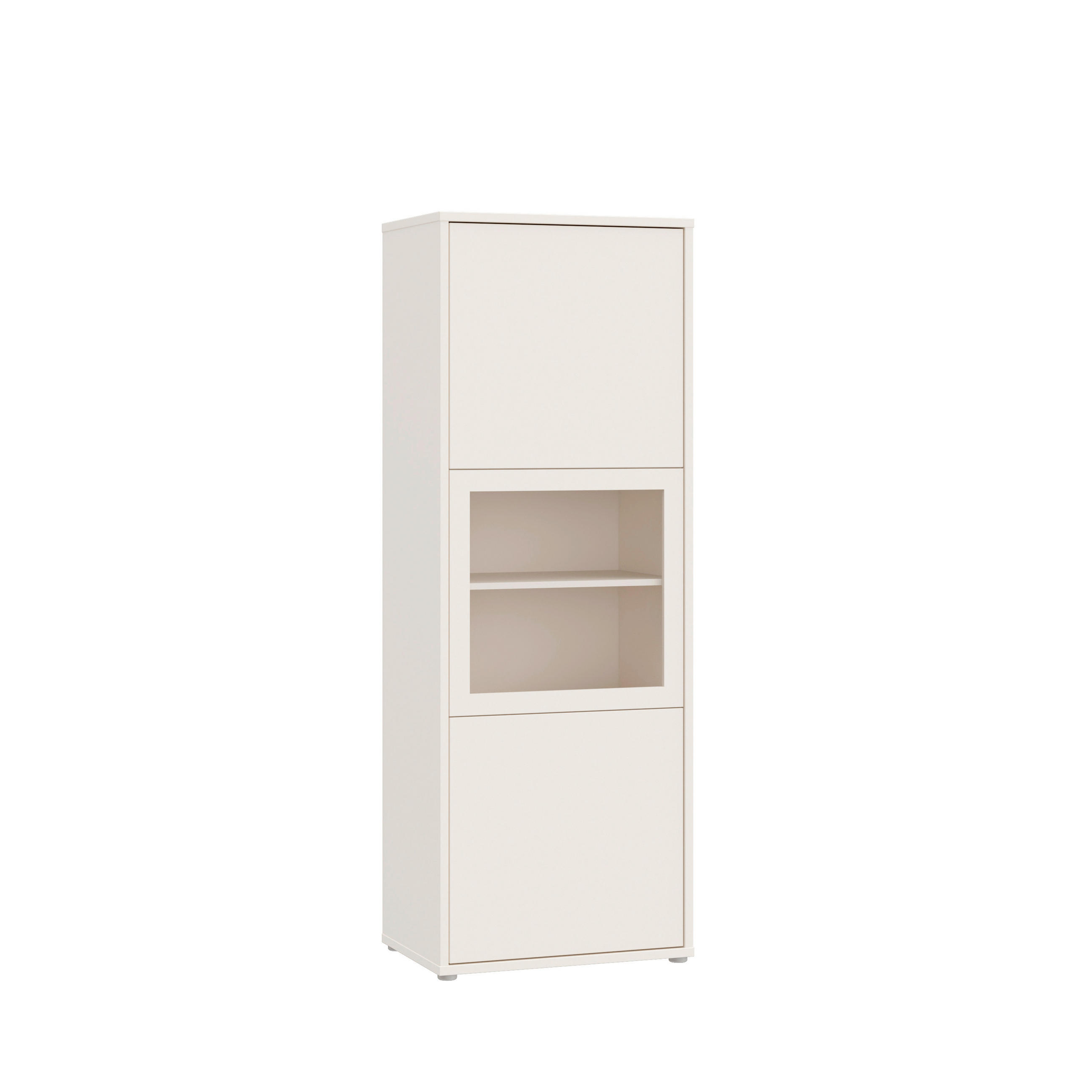 VITRINE  in Sandfarben  - Sandfarben/Grau, MODERN, Glas/Holz (64,8/179,1/44cm) - Carryhome