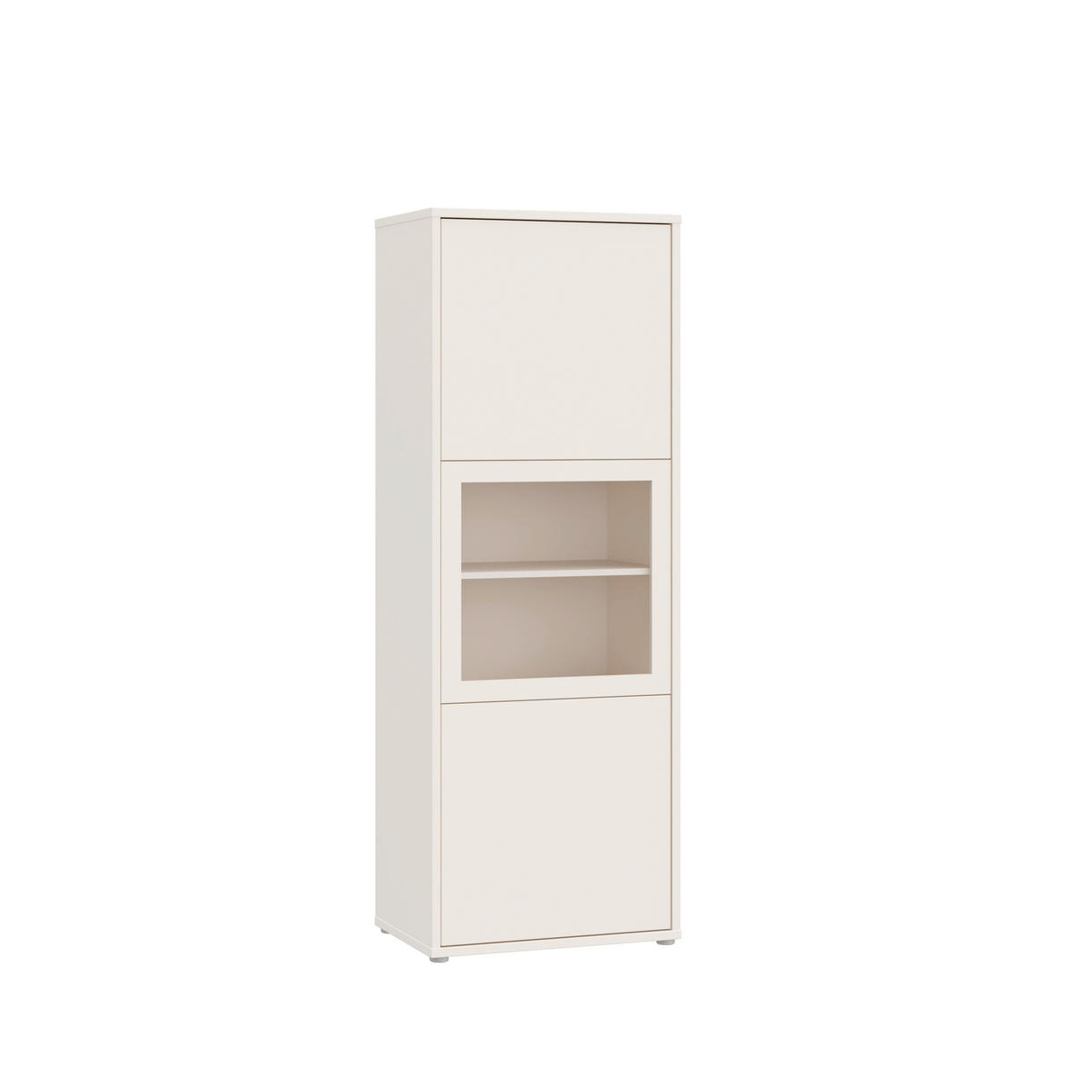 VITRINE  in Sandfarben  - Sandfarben/Grau, MODERN, Glas/Holz (64,8/179,1/44cm) - Carryhome