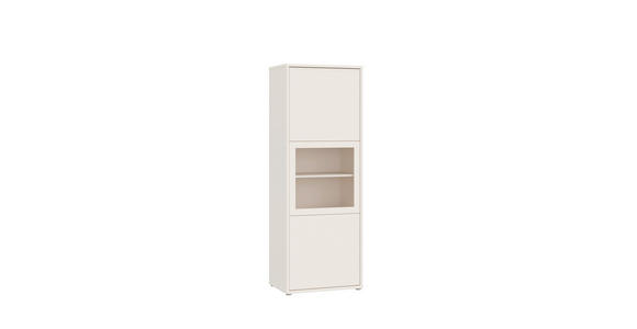 VITRINE  in Sandfarben  - Sandfarben/Grau, MODERN, Glas/Holz (64,8/179,1/44cm) - Carryhome