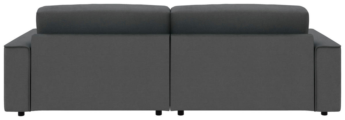 ECKSOFA in Struktur Anthrazit  - Anthrazit/Schwarz, Modern, Kunststoff/Textil (265/164cm) - Trendmanufaktur