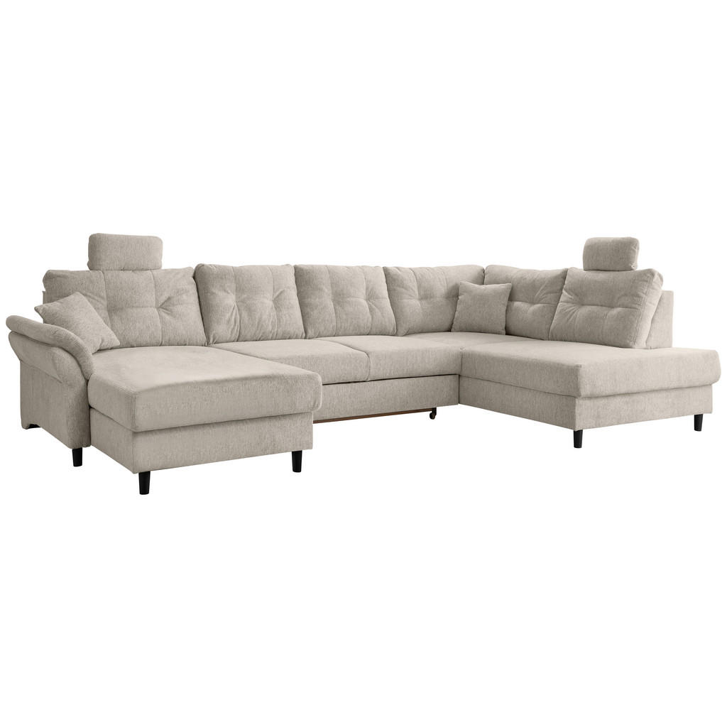 Thumbnail - Livetastic Wohnlandschaft, Beige, Textil, Buche, 6-Sitzer, Füllung: Schaumstoff, Ottomane rechts, U-Form, 338x206 cm, Li...