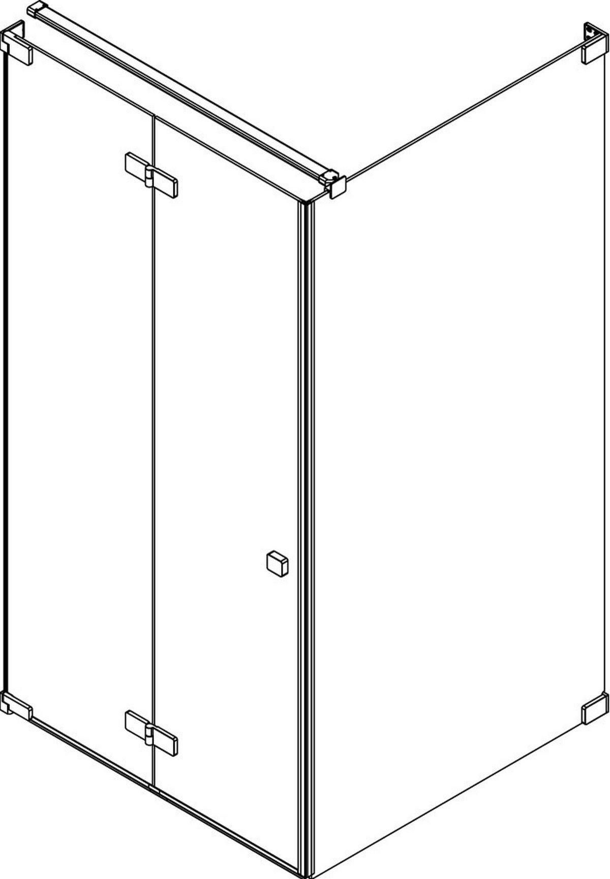 DUSCHKABINE 100/200/90 cm  in Chromfarben  - Chromfarben, MODERN, Glas/Metall (100/200/90cm) - Schöner Wohnen