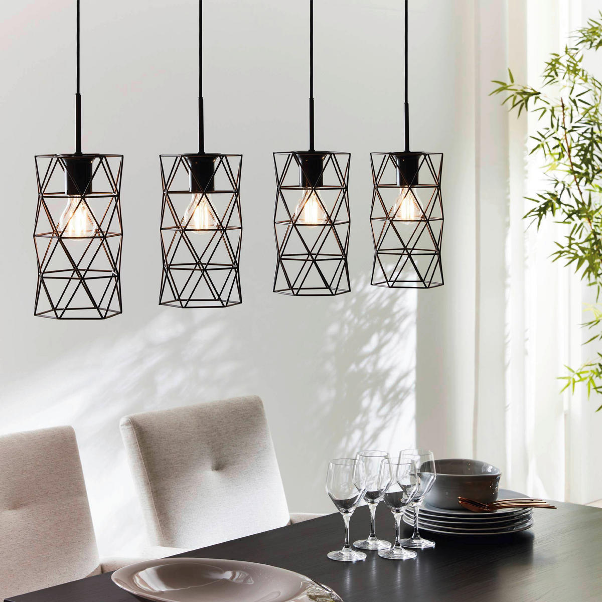HÄNGELEUCHTE 97,5/14,5/110 cm    - Dunkelbraun, Konventionell, Metall (97,5/14,5/110cm) - Eglo