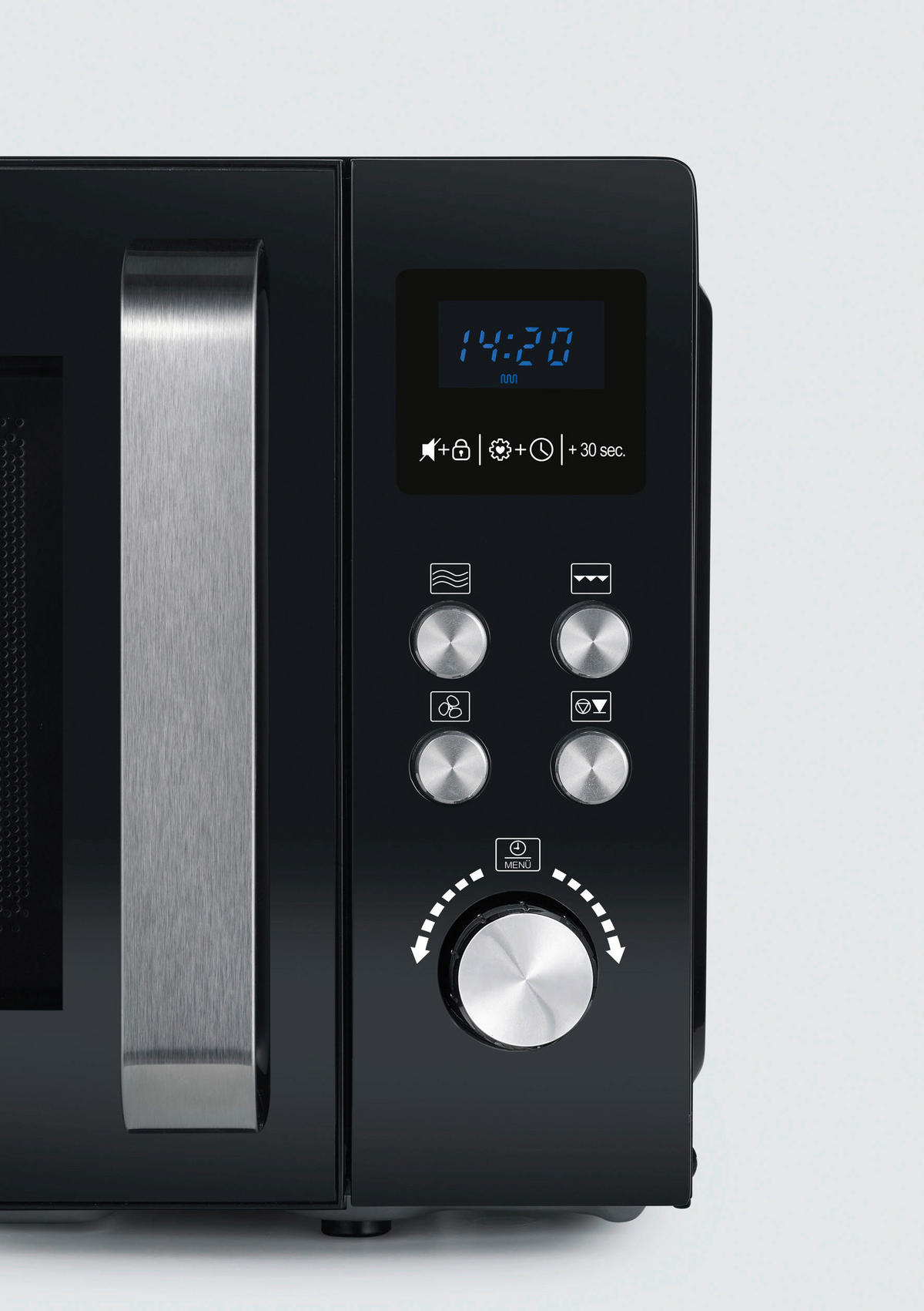 MIKROWELLE  - Schwarz, Basics, Metall (48,3/28,1/45cm) - Severin