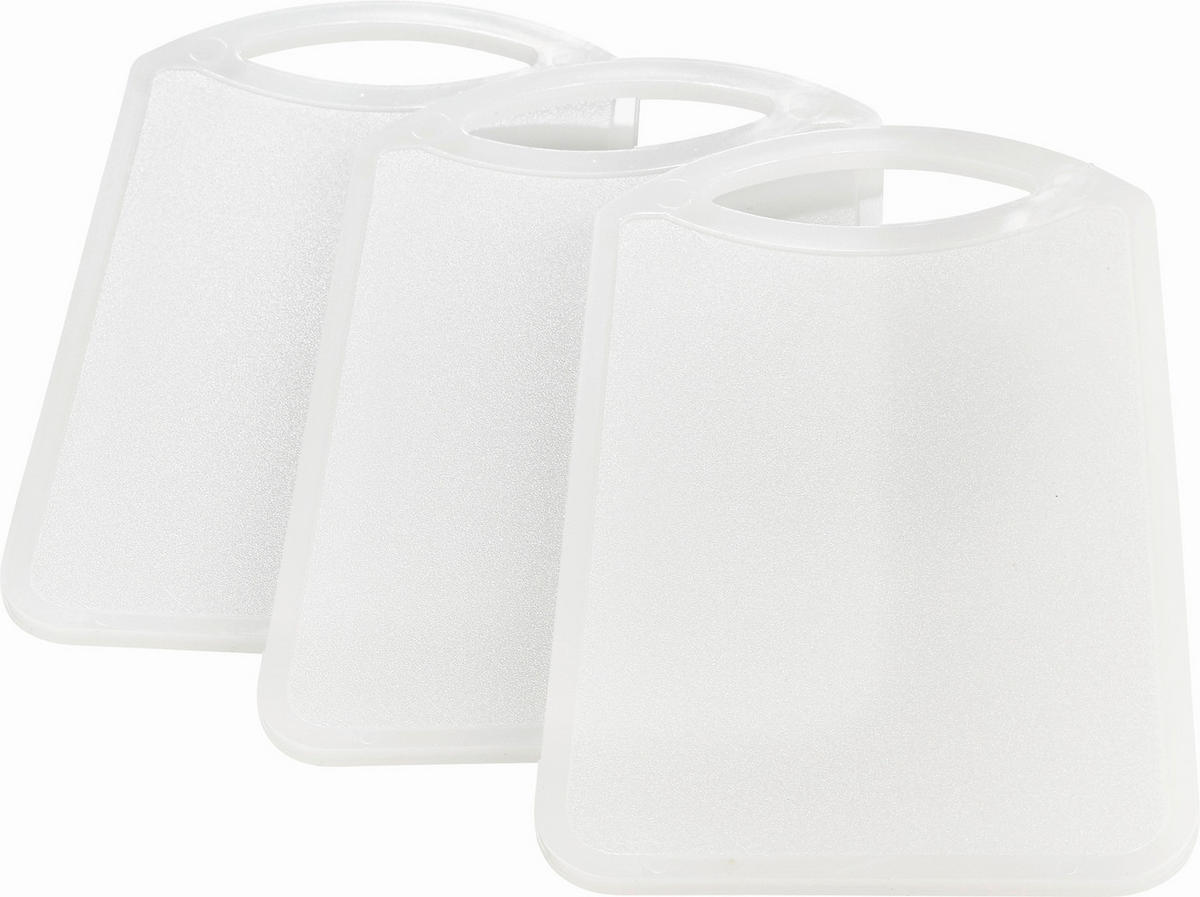 SADA DOSEK NA KRÁJANIE 3 ks 15/25/2 cm - biela, Basics, plast (15/25/2cm) - Homeware Profession.