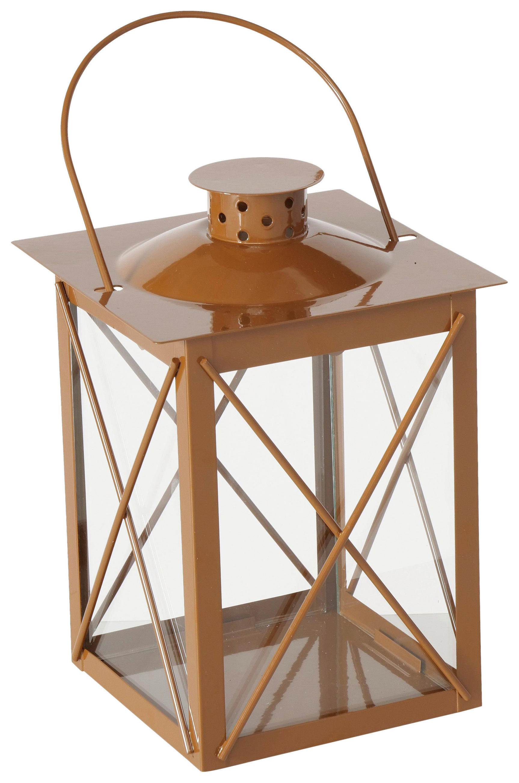 LATERNE - Braun, LIFESTYLE, Metall (20/14/14cm)