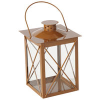 LATERNE - Braun, LIFESTYLE, Metall (20/14/14cm)