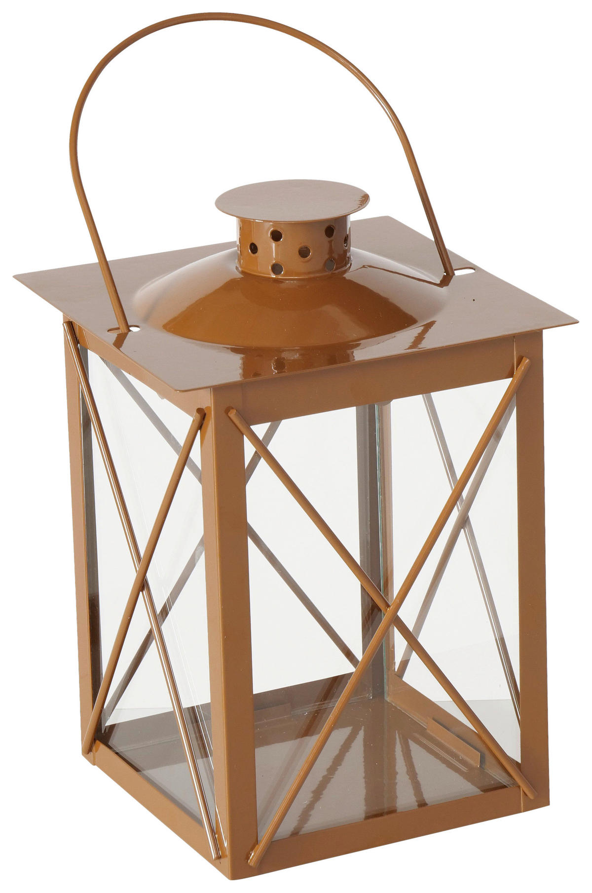 LATERNE - Braun, LIFESTYLE, Metall (20/14/14cm)