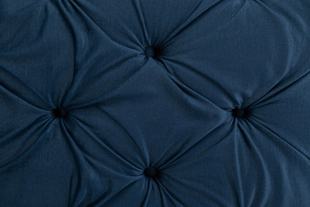 HOCKER in Textil Dunkelblau  - Schwarz/Dunkelblau, Design, Holz/Textil (110/44/56cm) - MID.YOU