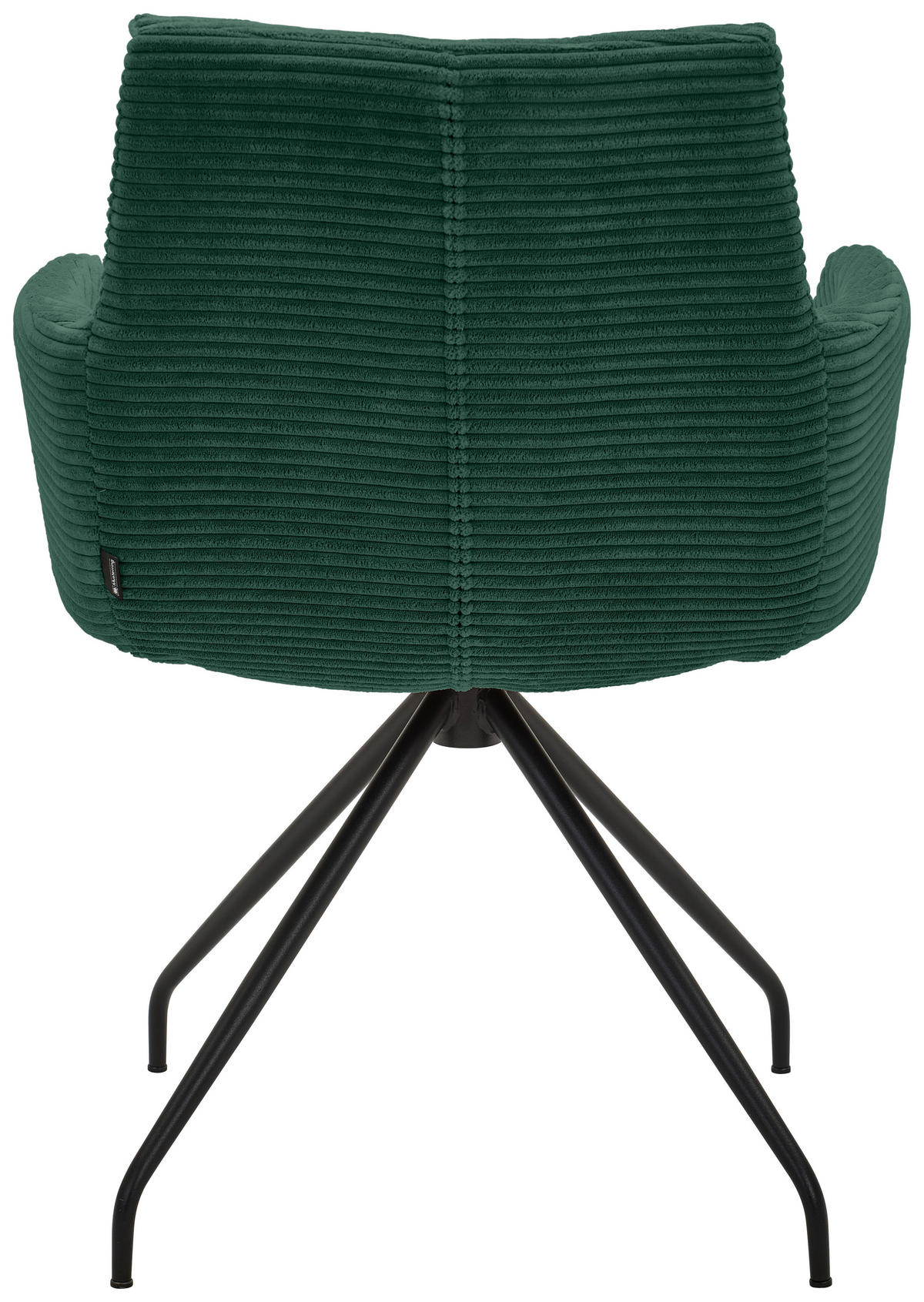 ARMLEHNSTUHL  in Cord  - Schwarz/Grün, Design, Textil/Metall (61/85/64cm) - Musterring