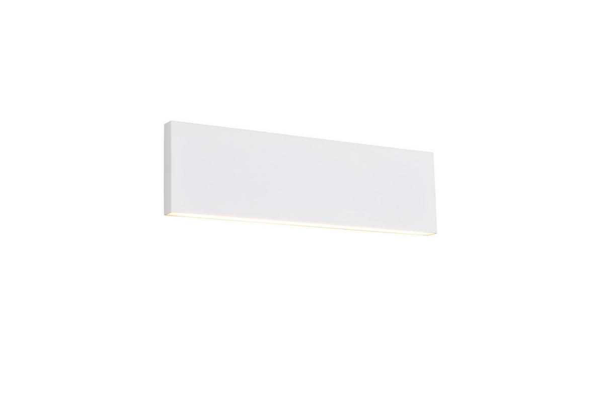 LED-WANDLEUCHTE - Weiss, Design, Kunststoff/Metall (28/8/4,5cm) - Novel