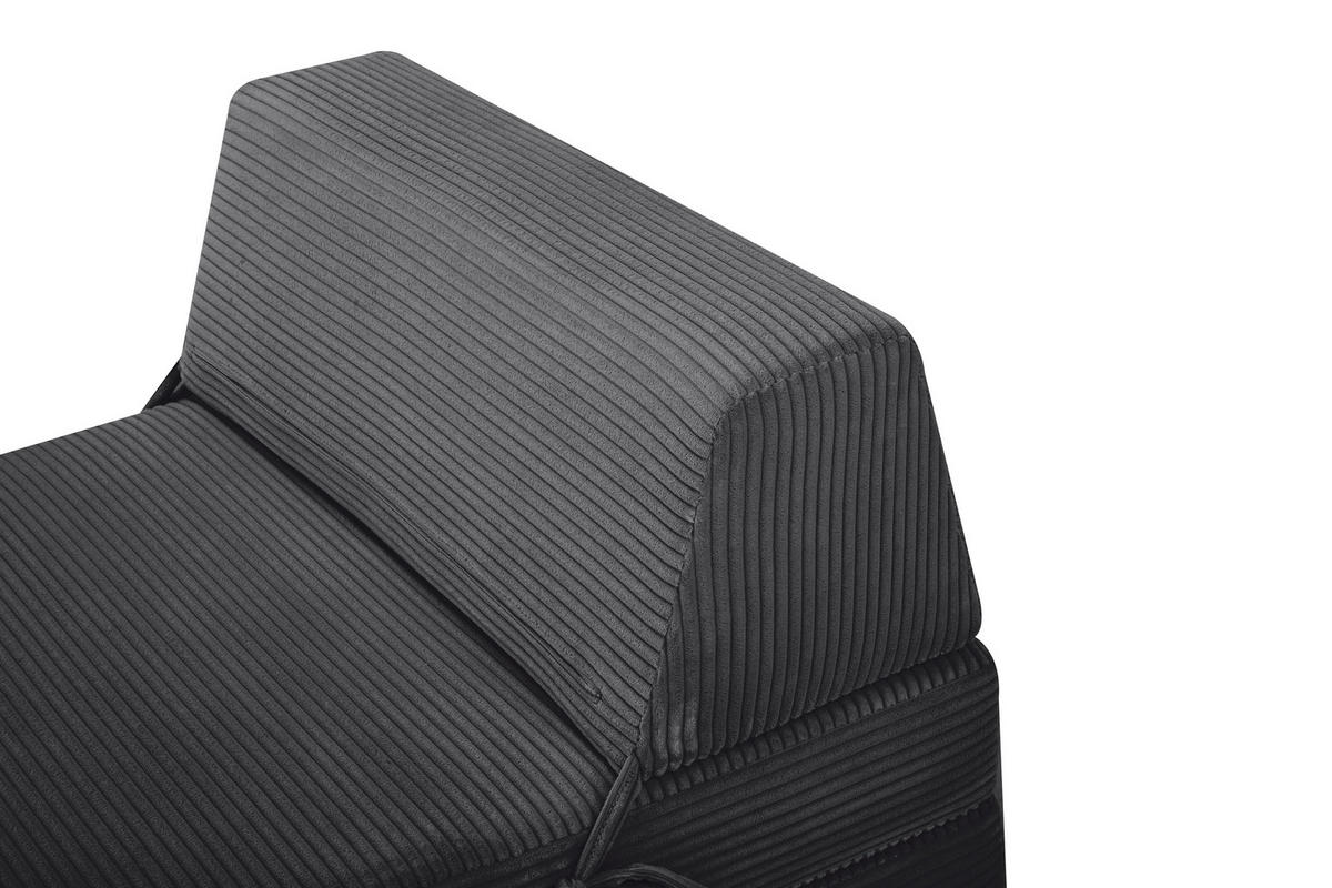 SCHLAFSESSEL Cord Schwarz    - Schwarz, Design, Textil/Metall (65/57/81cm) - Livetastic