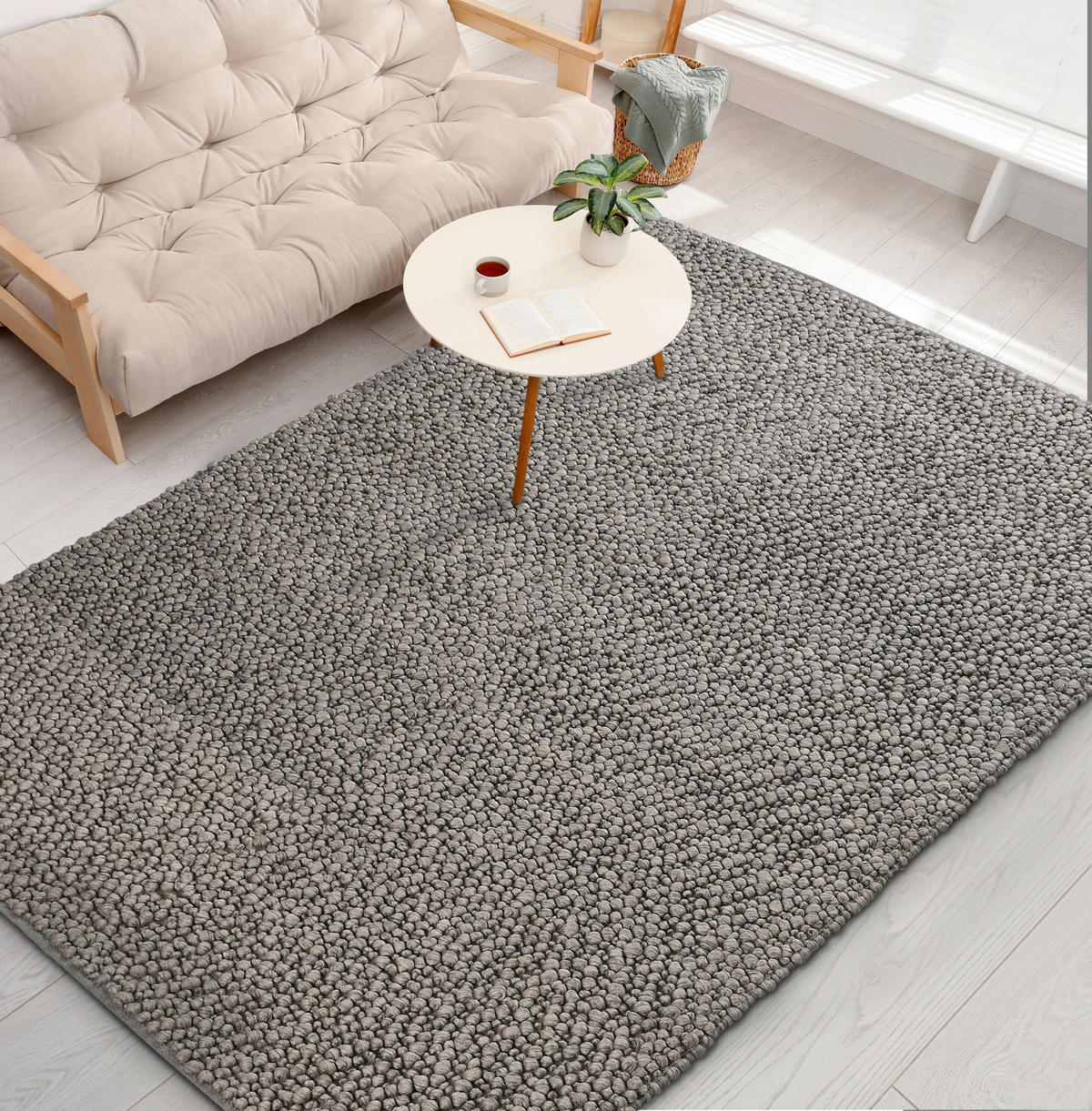 WOLLTEPPICH 190/290 cm Grau  - Grau, Basics, Textil (190/290cm)