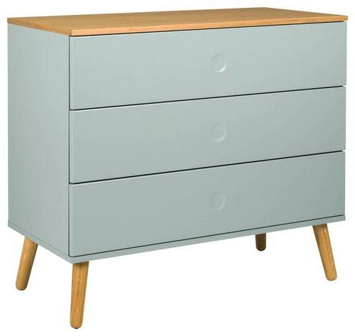 KOMMODE Dot  in 90/79/43 cm  - Eichefarben/Mintgrün, Design, Holzwerkstoff (90/79/43cm)