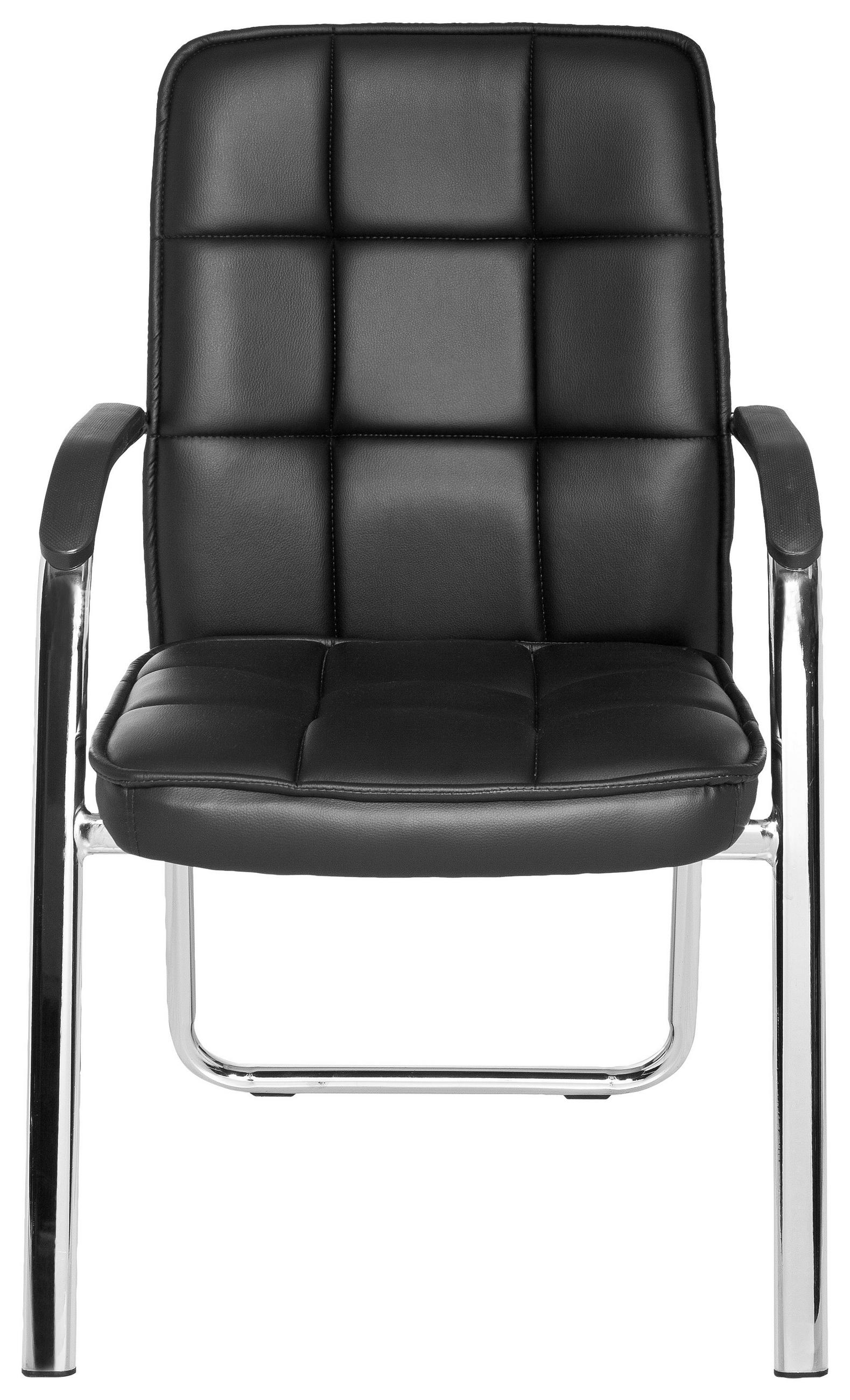 BESUCHERSTUHL Schwarz  - Chromfarben/Schwarz, MODERN, Kunststoff/Textil (54/93/44cm) - MID.YOU